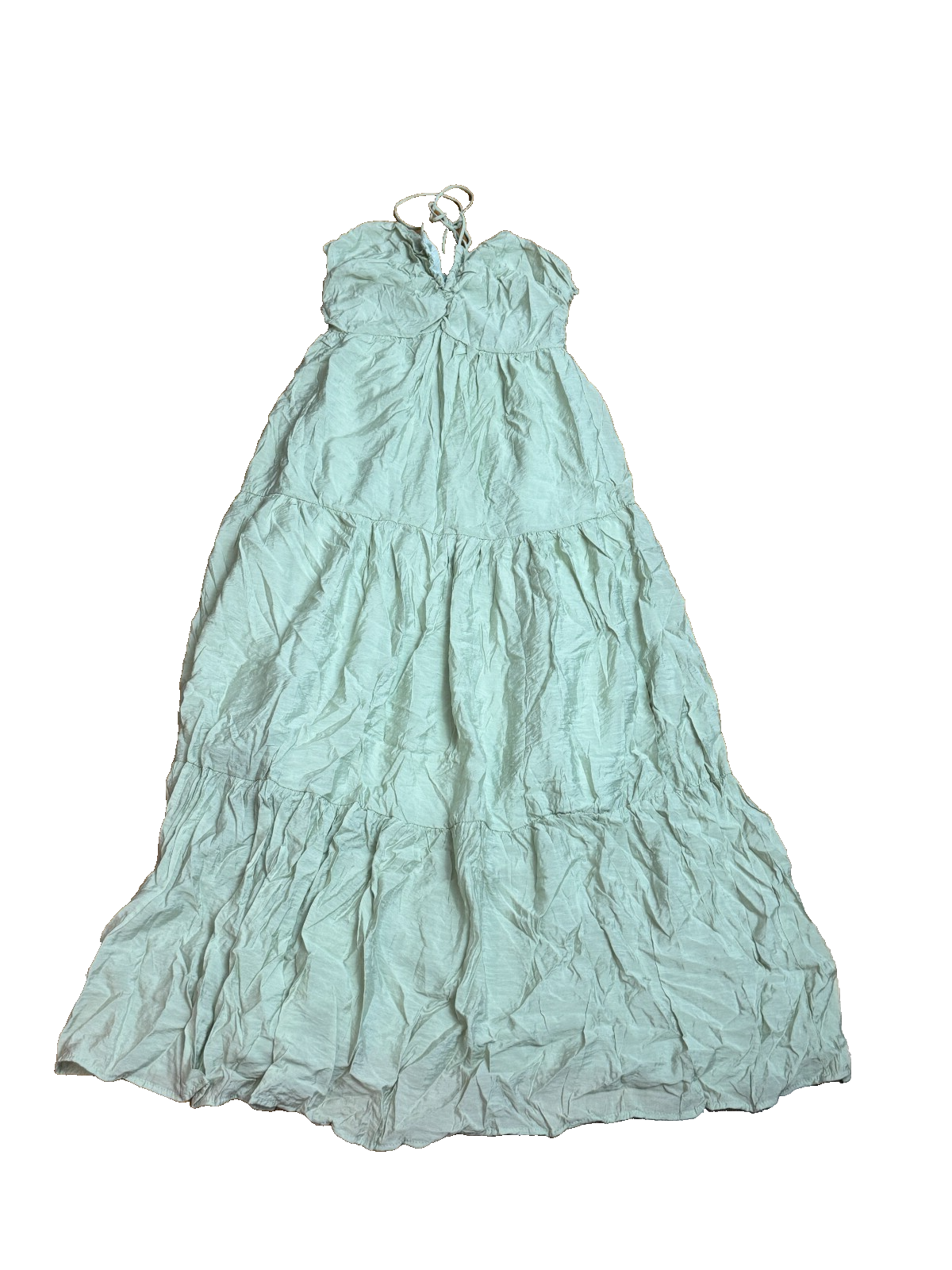 Womens Summer Long Maxi Beach Dress Ladies Evening Sundress Mint Green Halter — photo 1