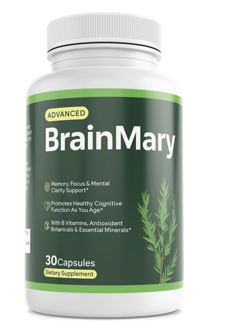 Brain Mary Mind Memory Cognitive Advanced Support BrainMary 30 Capsules — photo 1