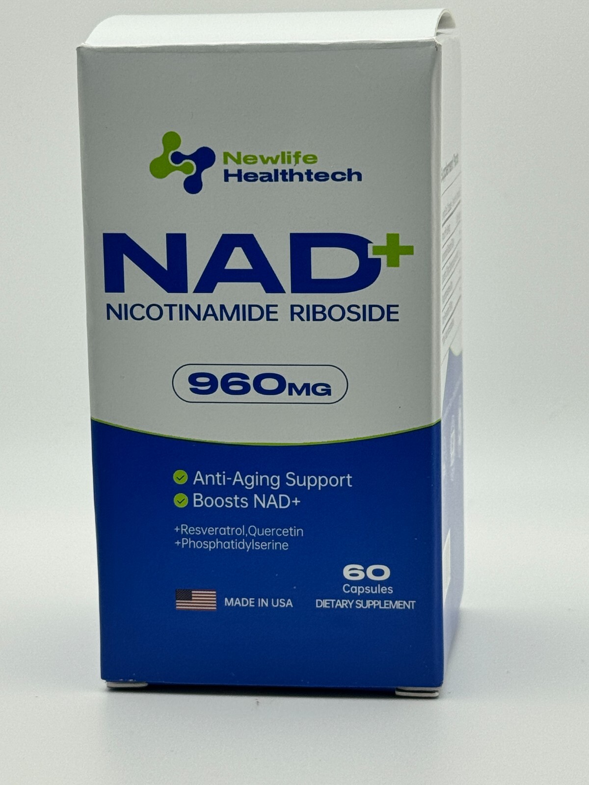 NAD 960mg Nicotinamide Riboside Anti Aging Dietary Supplement 60 Capsules — photo 1