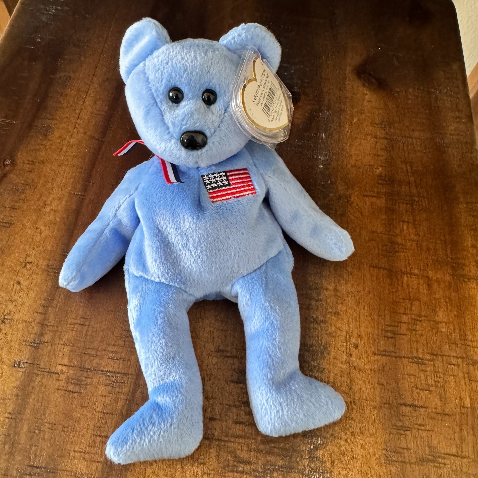 TY Beanie Baby - AMERICA the Bear (Blue Version) (8.5 inch) - MWMTs Stuffed Toy — photo 1