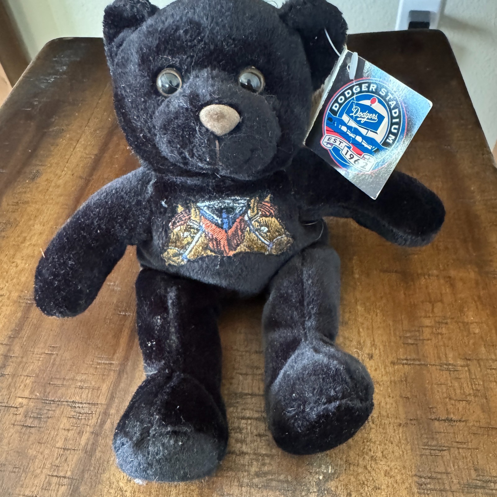 Dodger Stadium Plush ML Bear Black 2000 Toy — photo 1