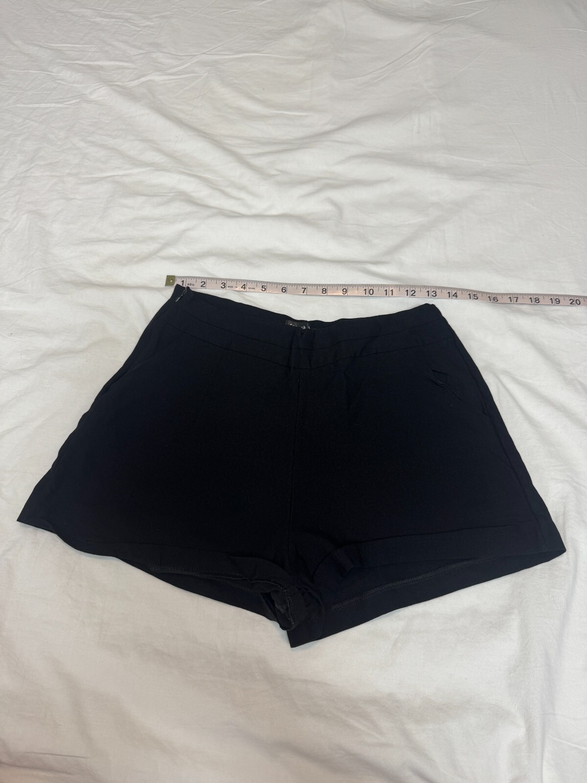 French Kiss - Black Large Shorts - Women - With Pockets and Zipper on the side — photo 1