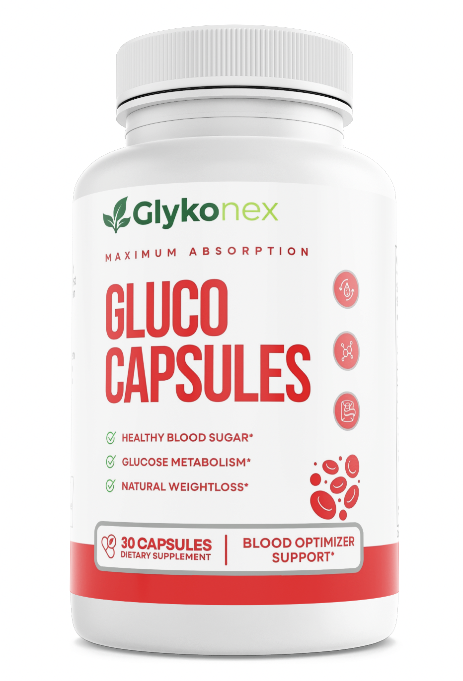 GlykoNex Gluco Capsules Blood Health Support Dietary Supplement 30 Capsules — photo 1