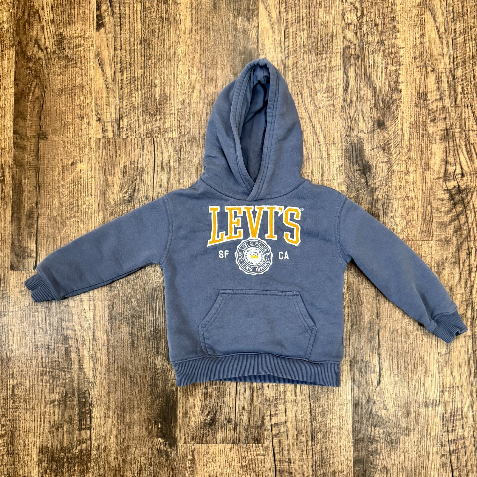 Boy's Youth Levi's Pullover Hoodie Sweatshirt Long Sleeve Cold Winter 2T Blue — photo 1