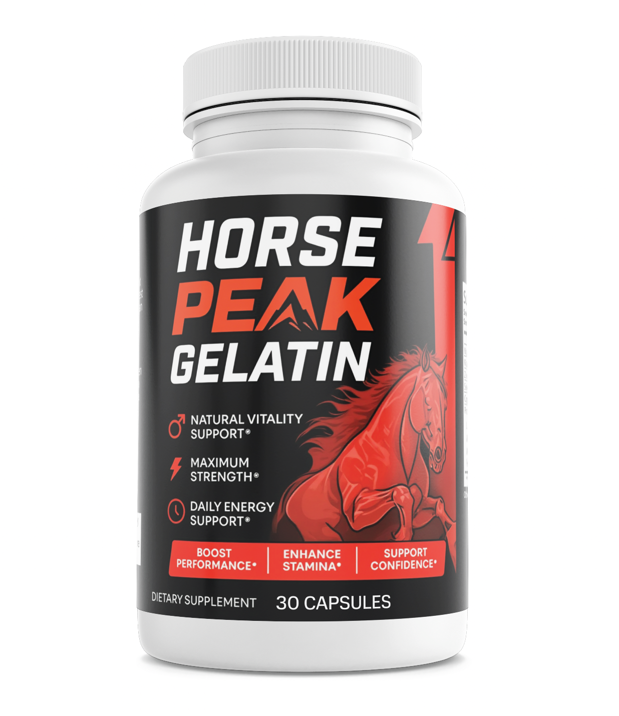 Horse Peak Gelatin Mens Health Support Dietary Supplement 30 Capsules — photo 1