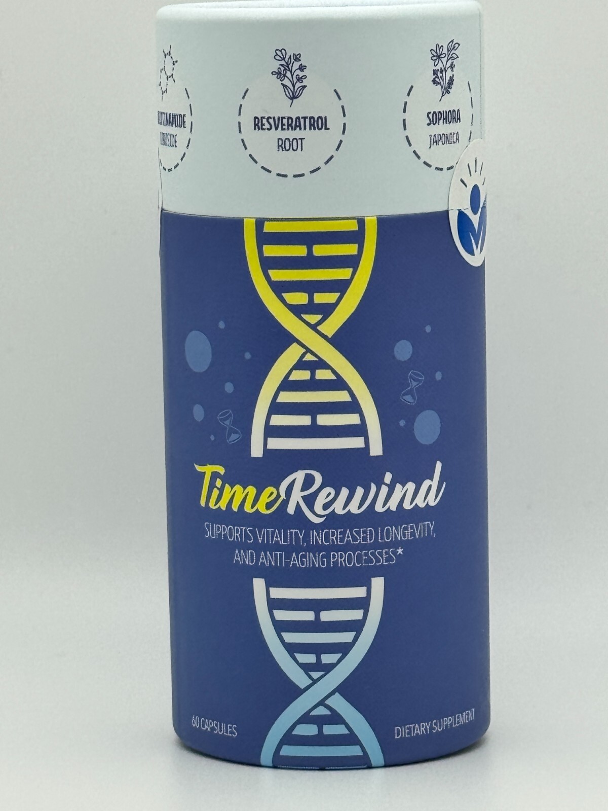 TimeRewind Supplement 60 Capsules Longevity Anti Aging Saffron Resveratrol — photo 1