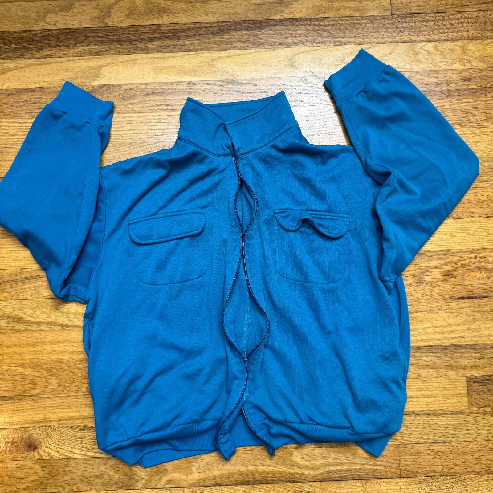Haband Casual Joe Size Medium Men's Blue Full Zip Long Sleeve Sweatshirt Jacket — photo 1