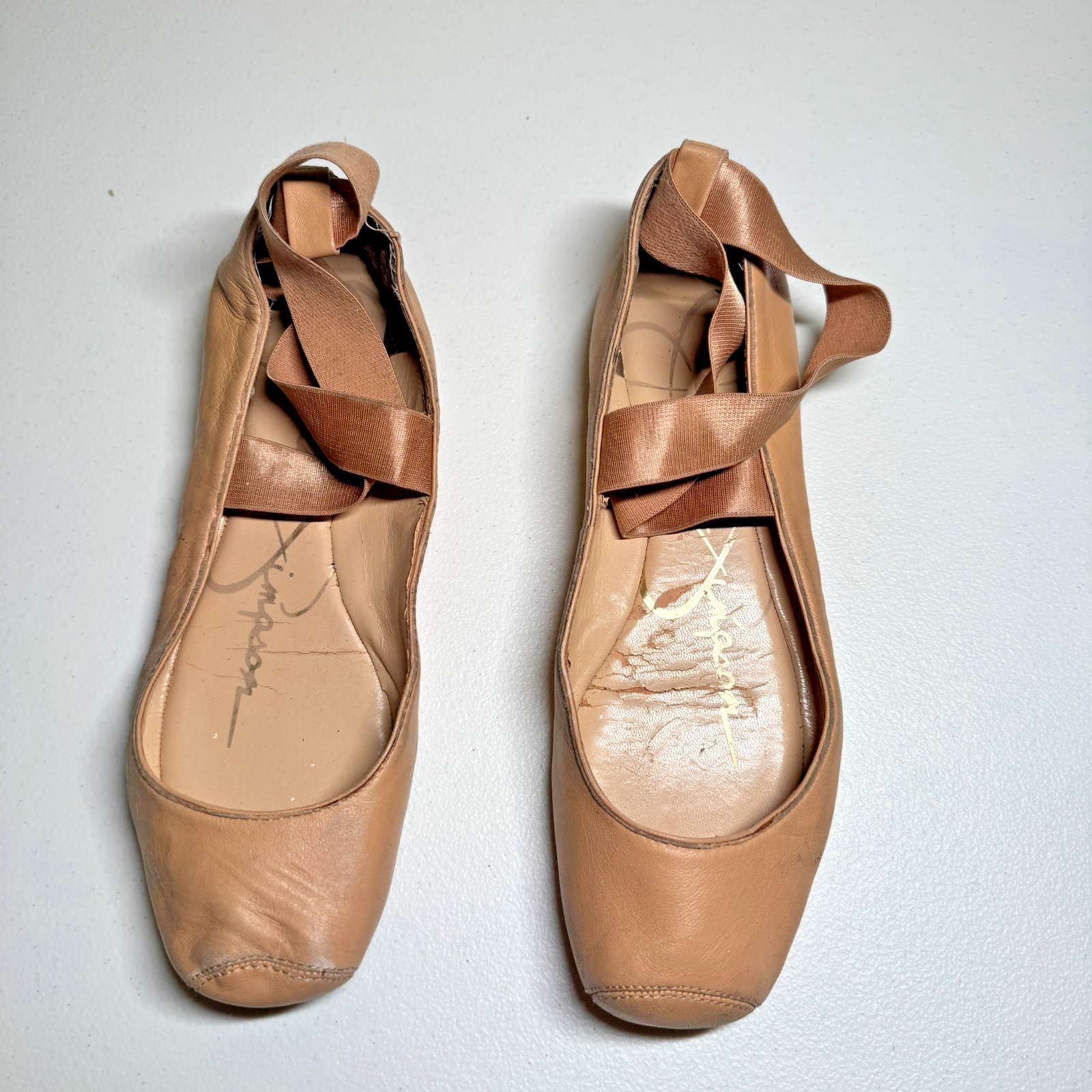 Jessica Simpson Ballerina Style Shoe Size 9 Women's Beige Classy Flats Slip On — photo 1
