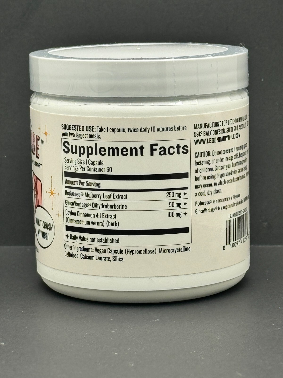 Legendary Milk Sugar Babe Supplement Carb Management & Craving Support 60capsuls — photo 2