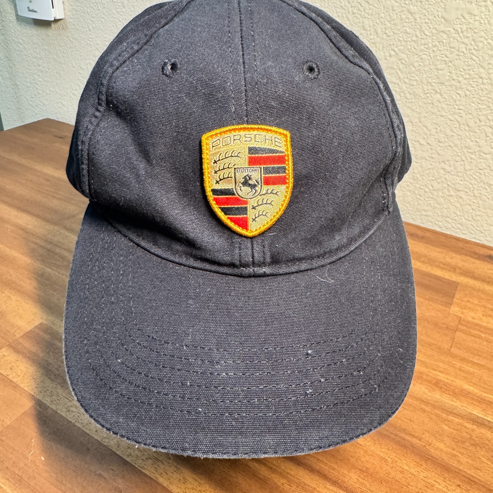 Porche Apparel Men’s Fitted Cap Hat Casual Skate Surf Cool Black Red Yellow — photo 1