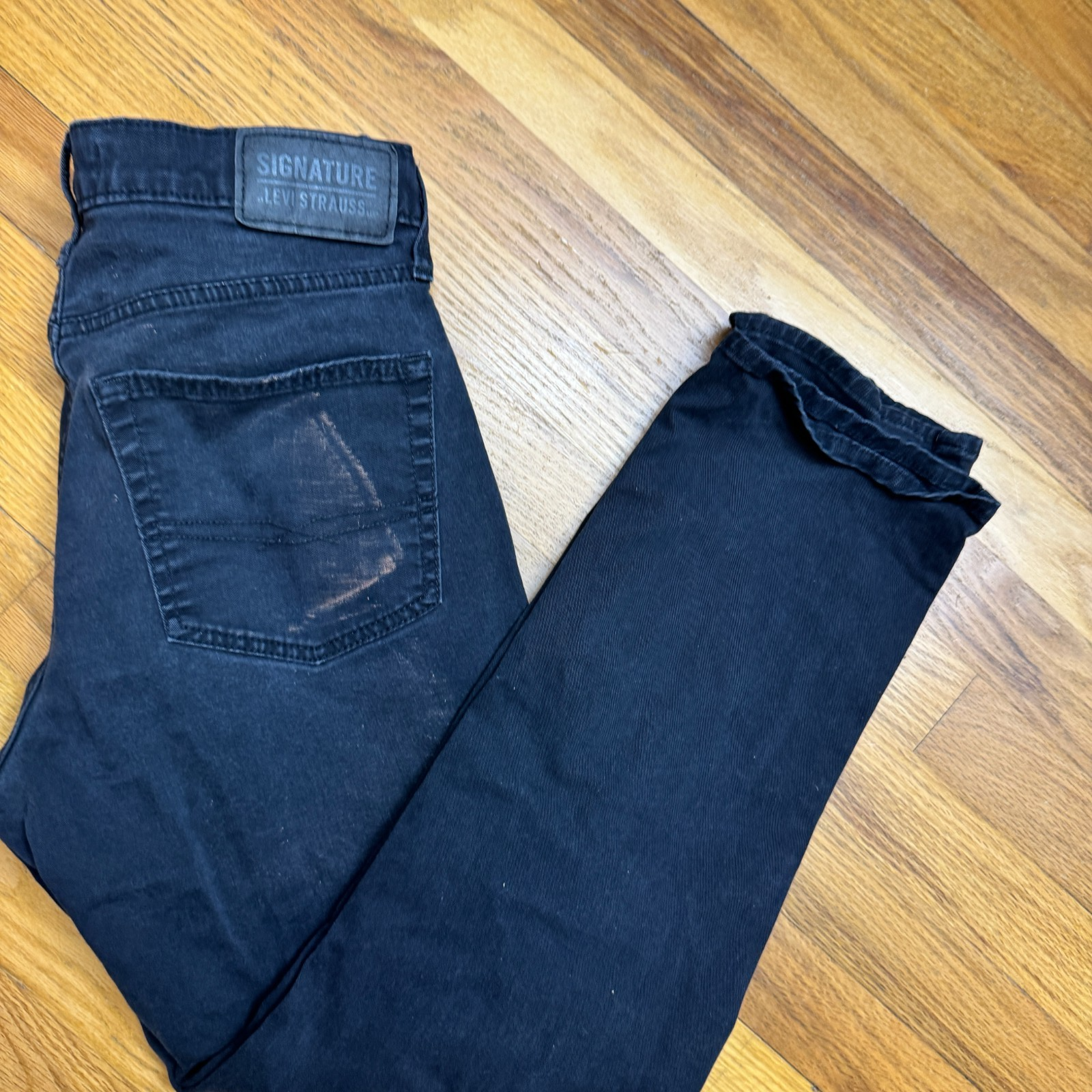 LEVI'S STRAUSS & CO Men Jeans Size W31 L30 Black Imperfect Back Pocket — photo 1