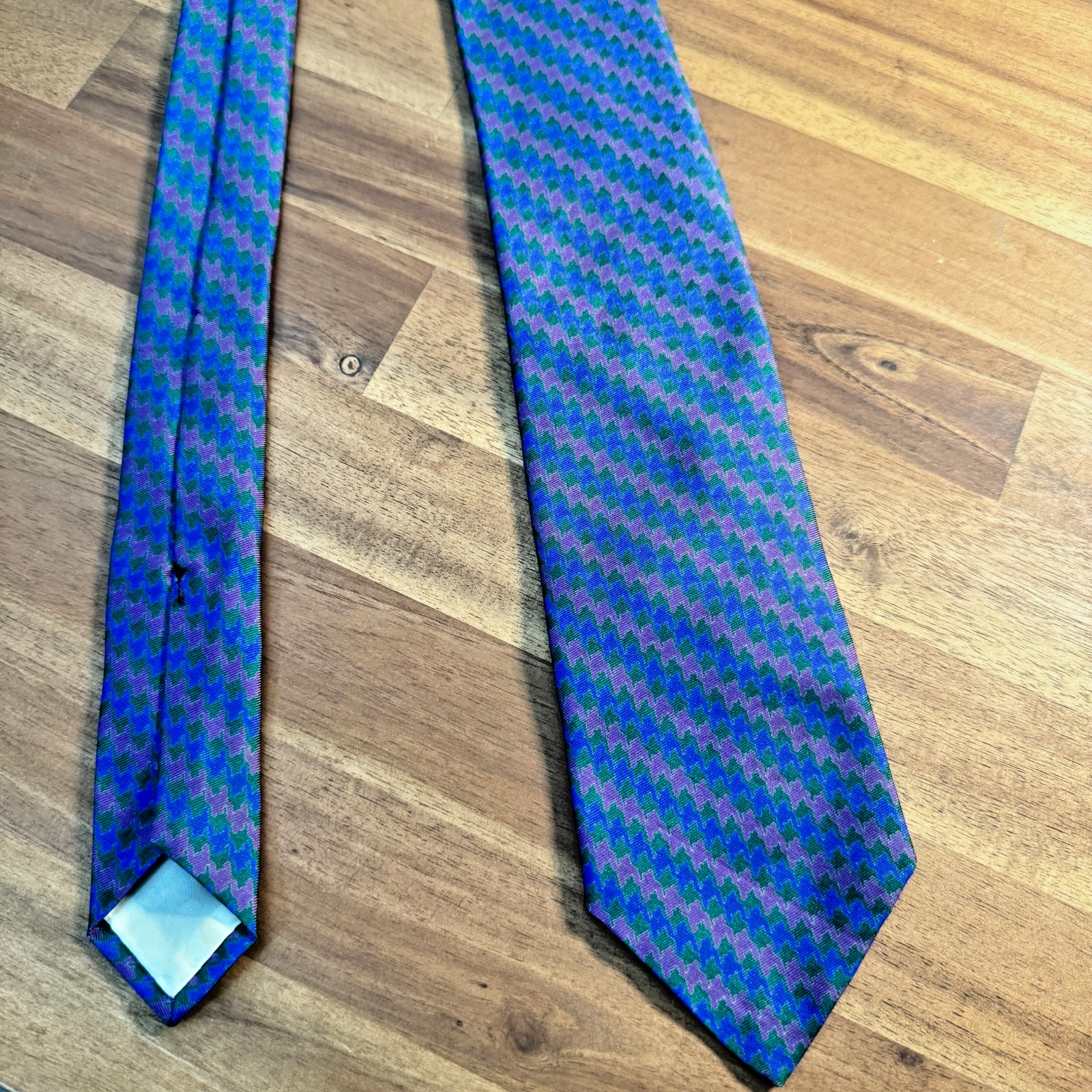Brooks Brothers Blue Abstract Tie With Novelty 100% Silk Men's Necktie — photo 1