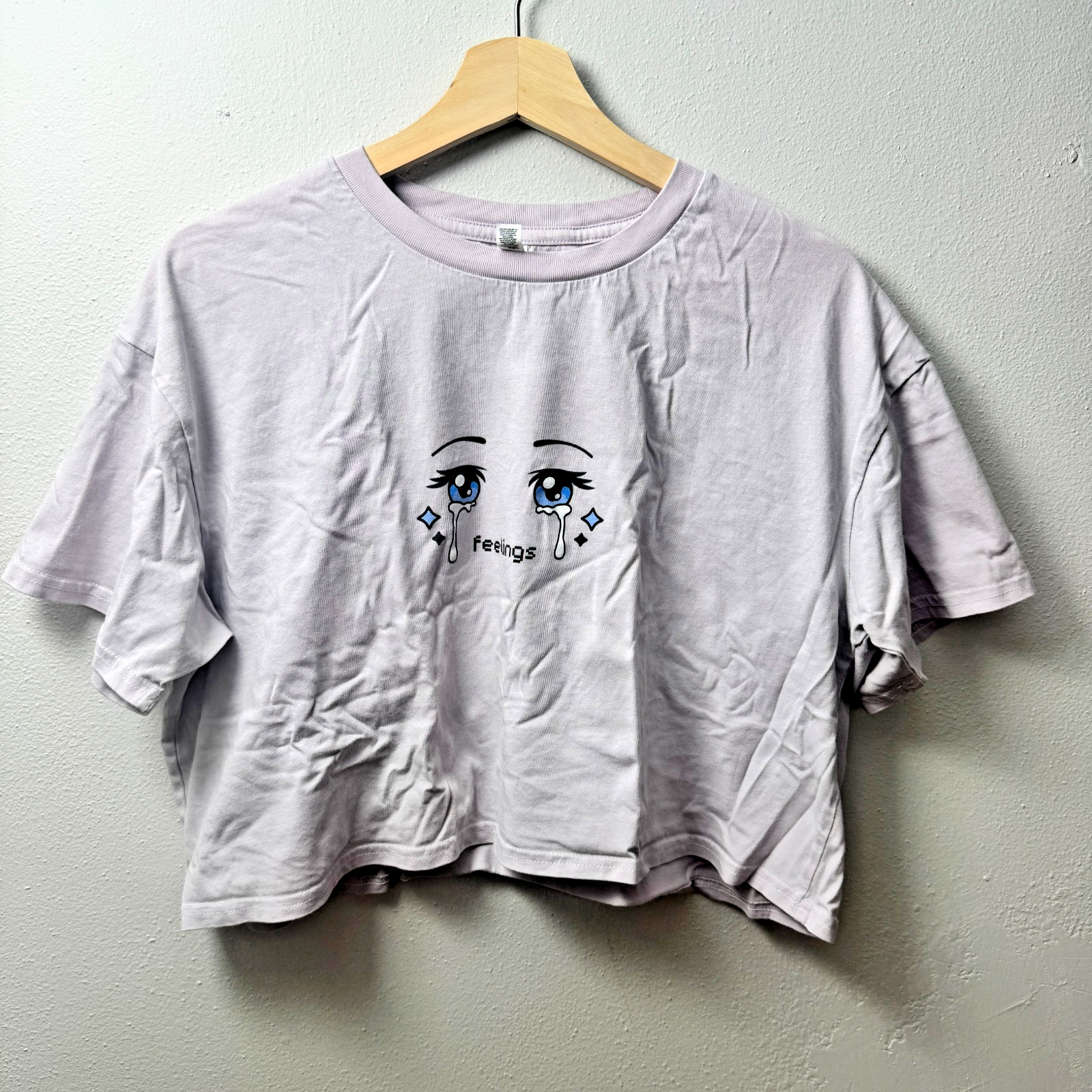 As Colour Crop Top Women's Lilac XL Feelings Anime Cosplay T Shirt — photo 1