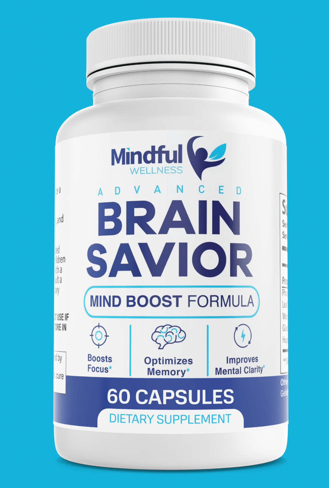 Mindful Wellness Brain Savior Mind Boost Support Dietary Supplement 60 Capsules — photo 1