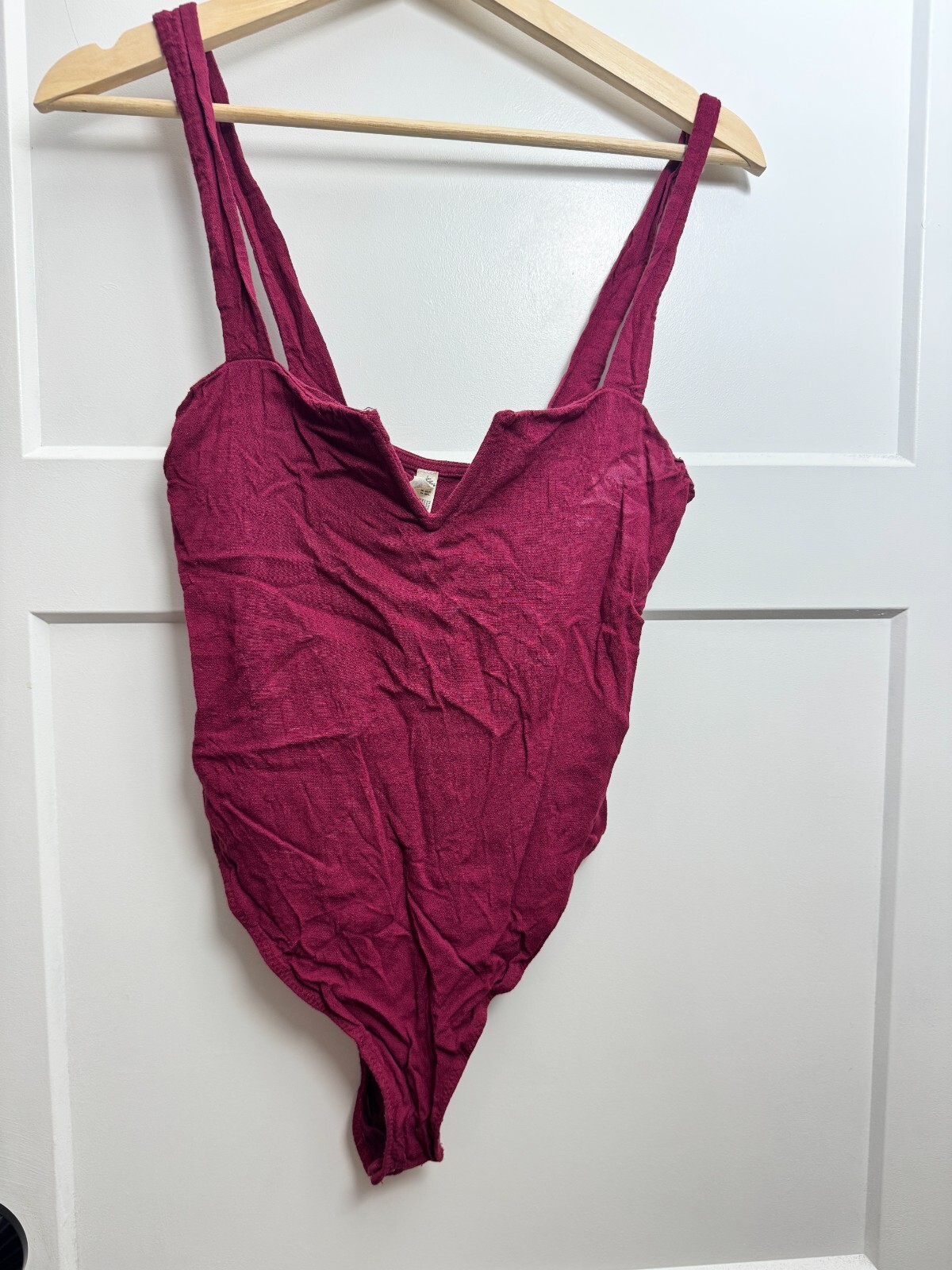 Intimately Free People Bodysuit Burgundy  Red Women's Sleeveless Small — photo 1
