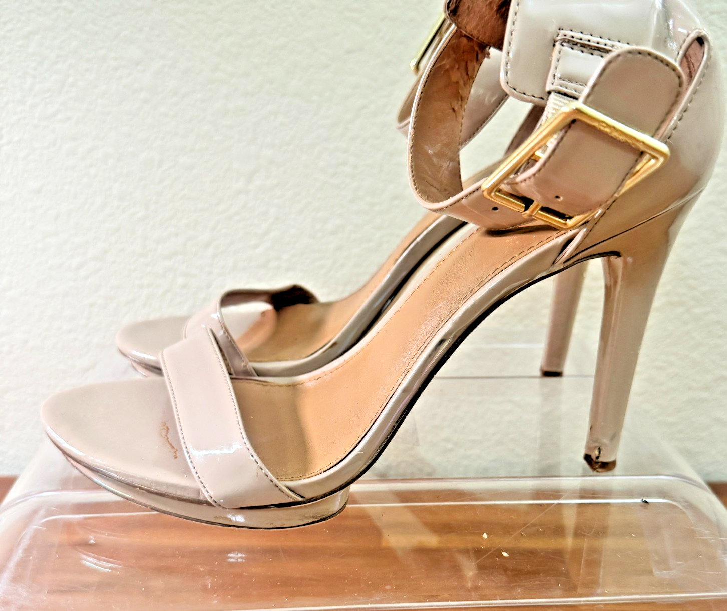 Calvin Klein Heels Women's Size 9 M Vivian Stiletto Ankle Strap Nude Color — photo 1