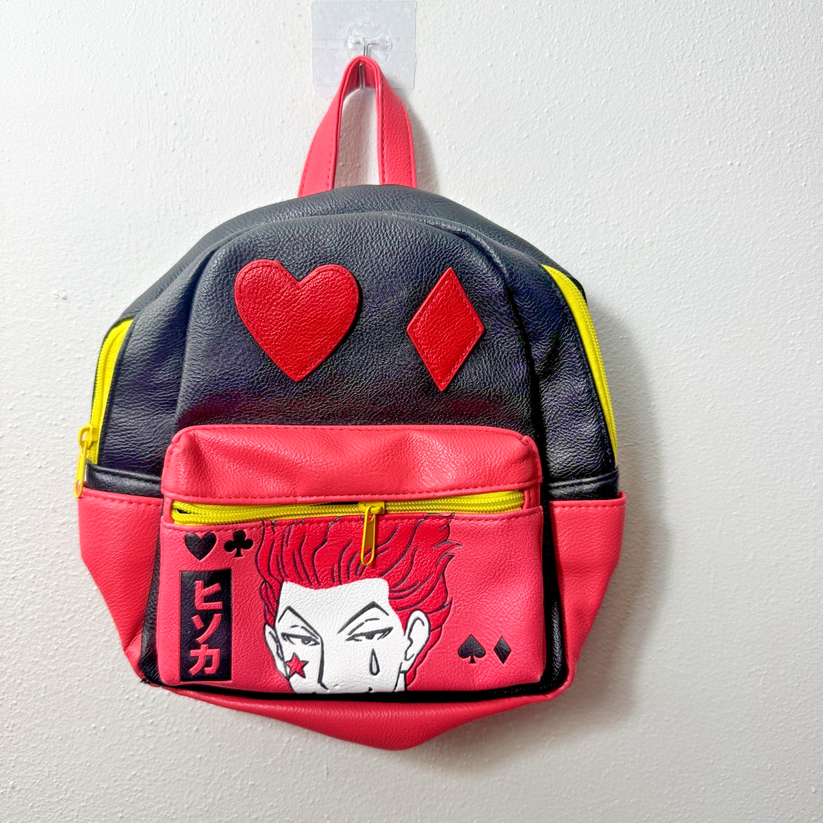 Hisoka Hunter X Hunter Mini Backpack Bag Pink And Black — photo 1