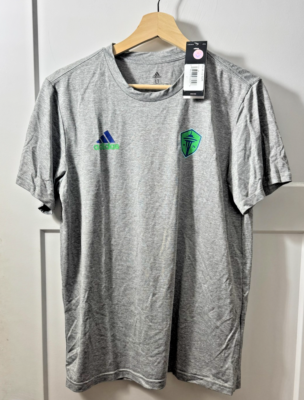 NWT Adidas Seattle Sounders Major League Pregame Size: LT Gray — photo 1