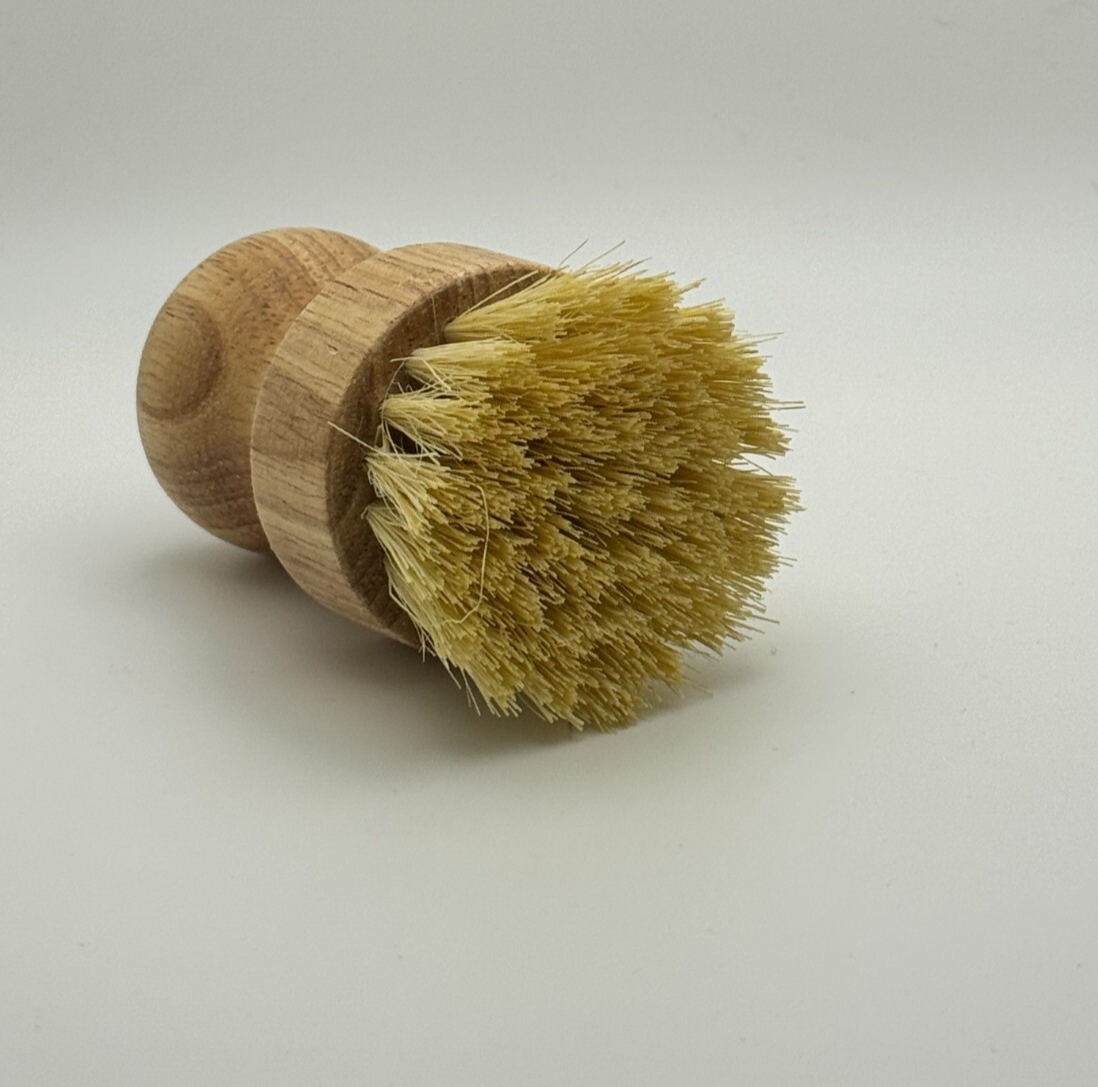 Bamboo Dish Scrub Brush for Kitchen Sink, Natural Wooden Washing Dishwashing — photo 1