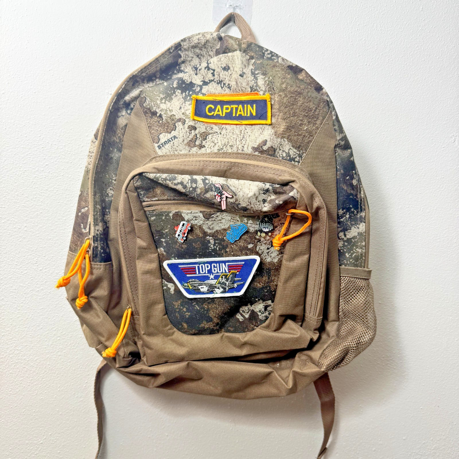 Top Gun Captain Blue Angels Camo Backpack with Pins — photo 1