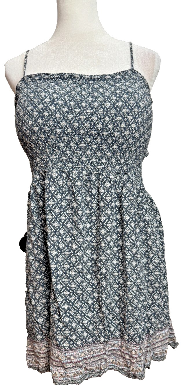 Be Cool Blue Navy Mini Dress Preppy Sleeveless Womens Size Large Rayon — photo 1