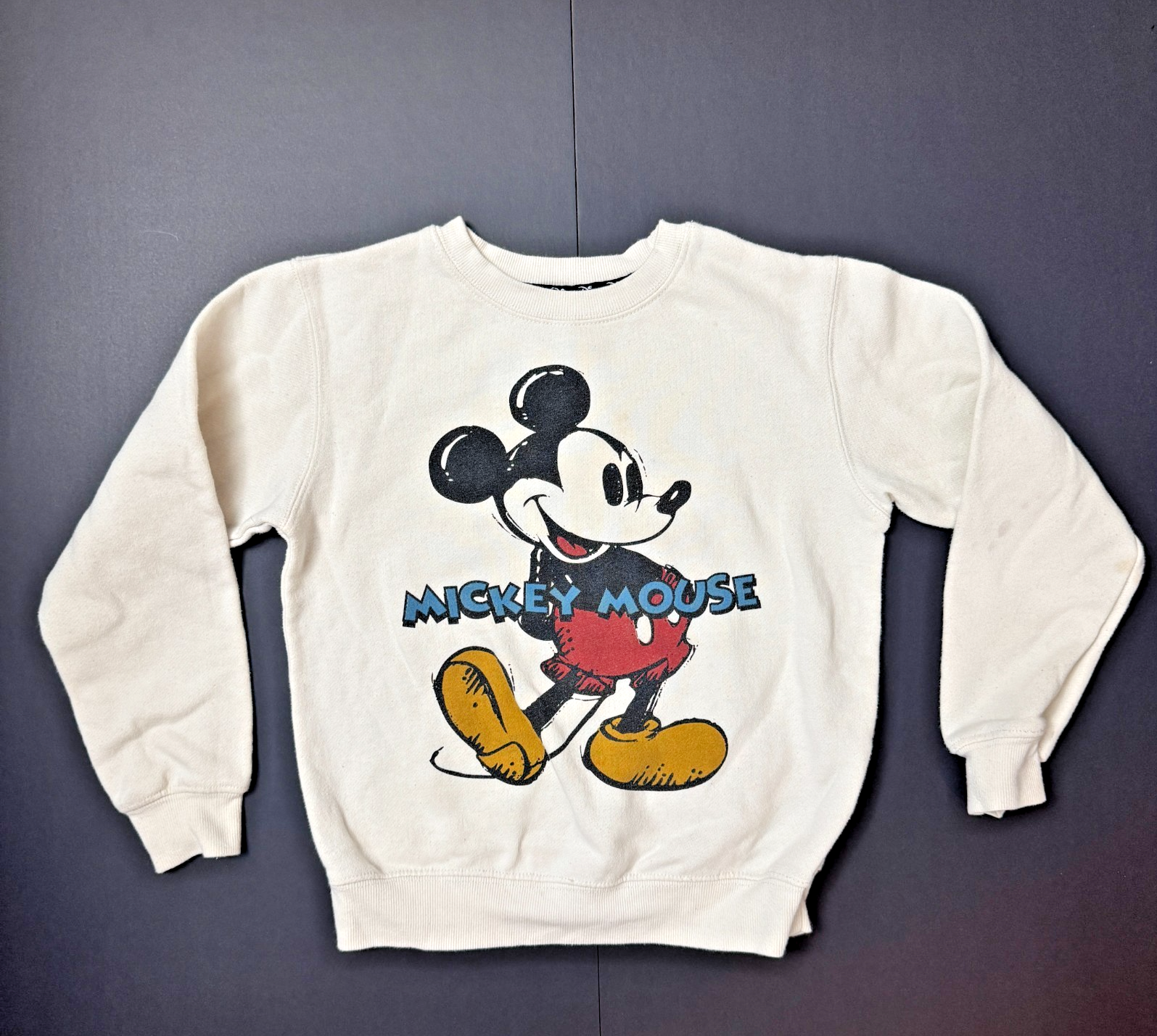 Original Mickey Mouse Walt Disney World Kids Cream Medium 8 Pullover Sweatshirt — photo 1