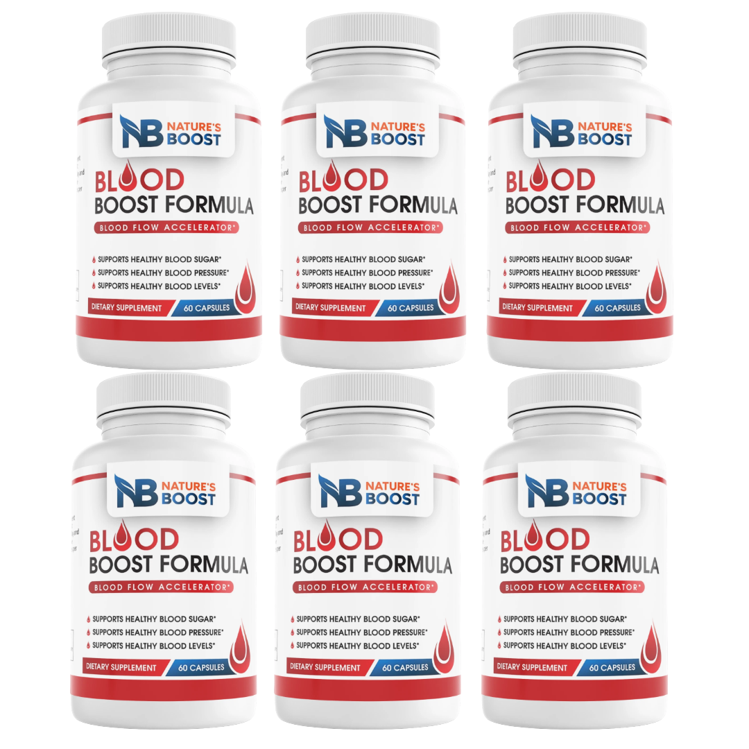 Blood Boost Formula Blood Flow Support Nature's Boost 60 Capsules (Bundle of 6) — photo 1