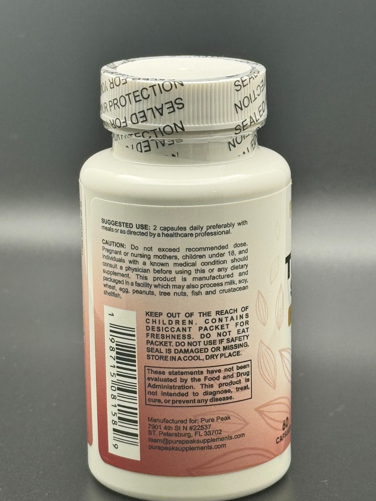 Pure Peak Advanced Thyroid Support Supplement 60 Capsules — photo 3