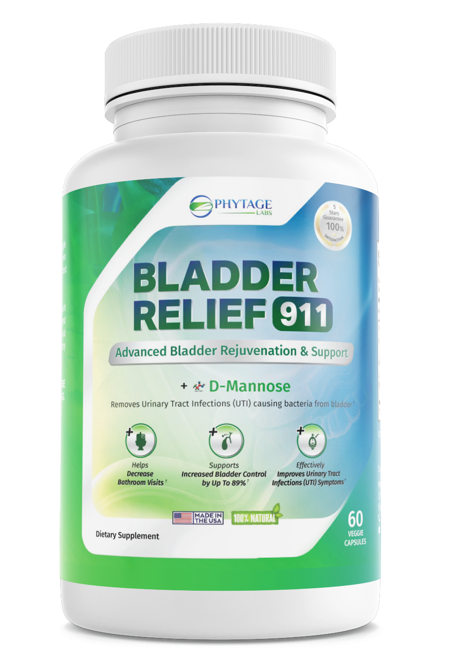 Bladder Relief  Bladder Health Rejuvenation Support Phytage Labs 60 Capsules — photo 1