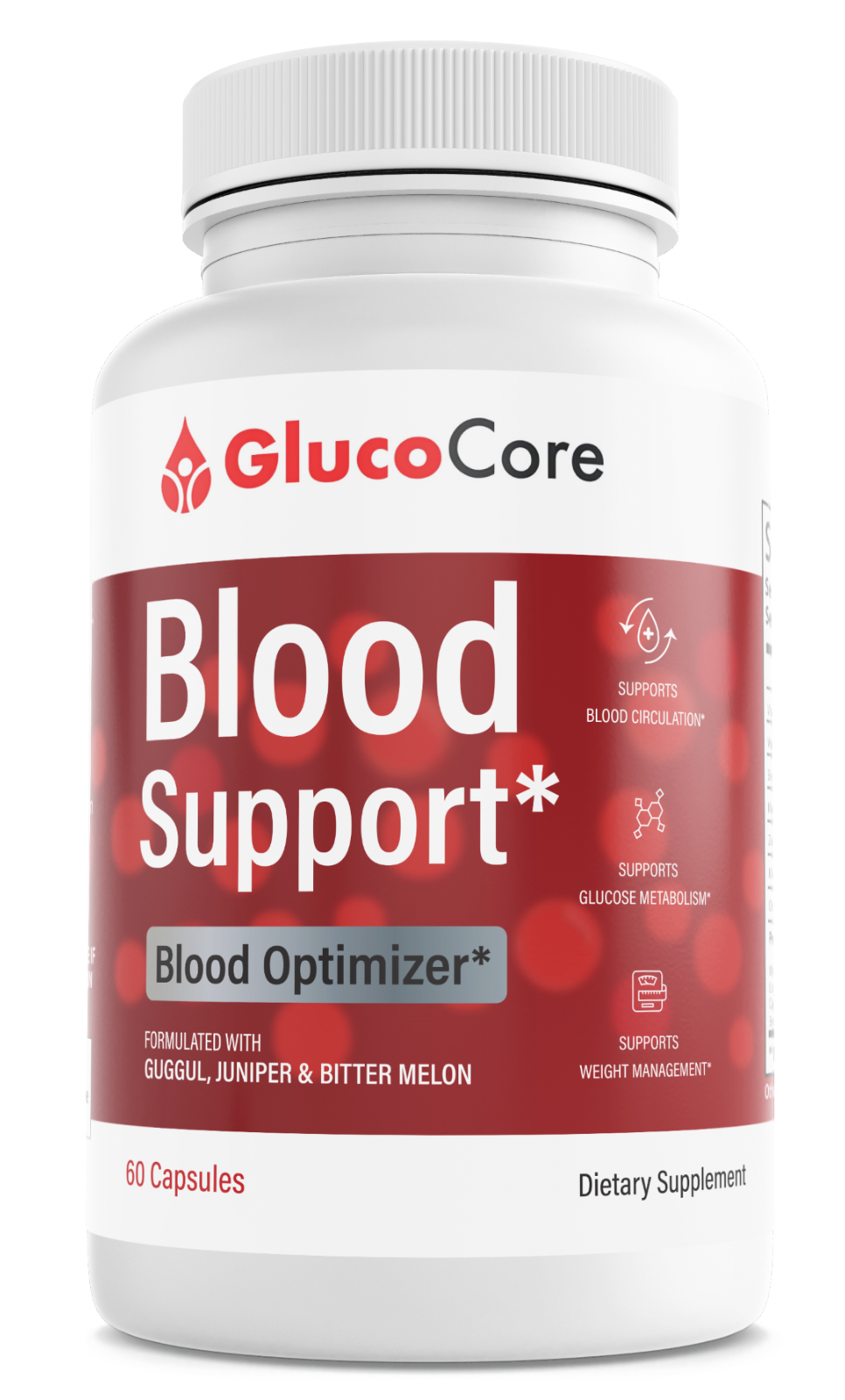 GlucoCore Blood Support Supplement Guggul Juniper Dietary Supplement 60 Capsules — photo 1