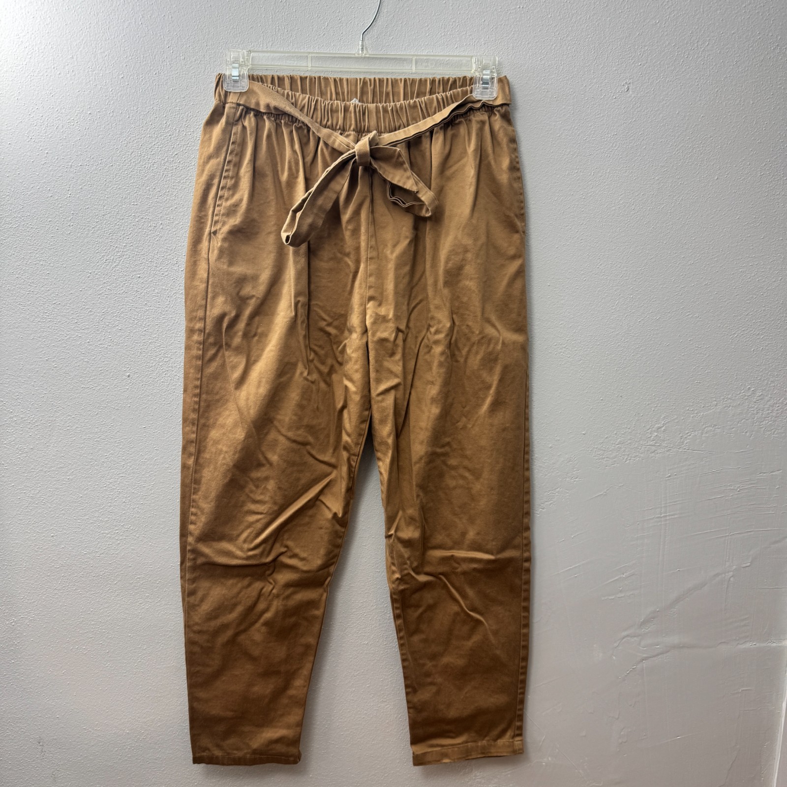 Conrado City To Beach Beige Pants High Waist 100% Cotton Size M Women's — photo 1