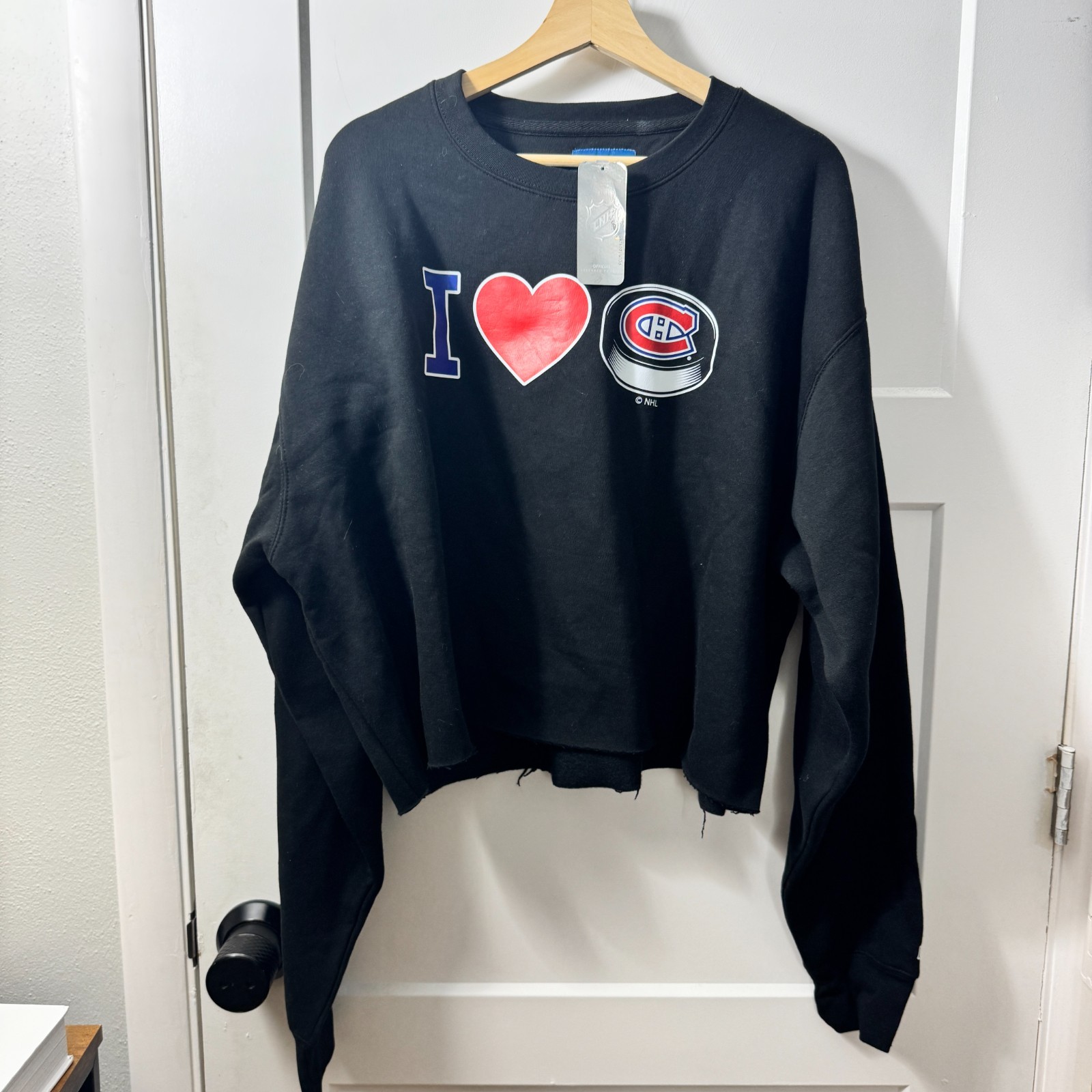 NWT Blue 84 NHL XL I Love Canadiens Hockey Montreal Sweater — photo 1