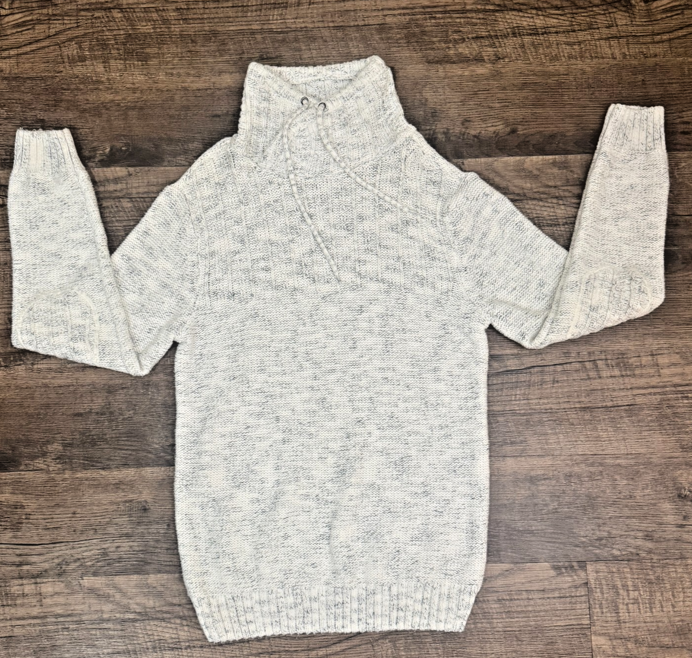 Commerce Popover Knit Medium Women's Sweater Cotton Blend Drawstring Ski Winter — photo 1