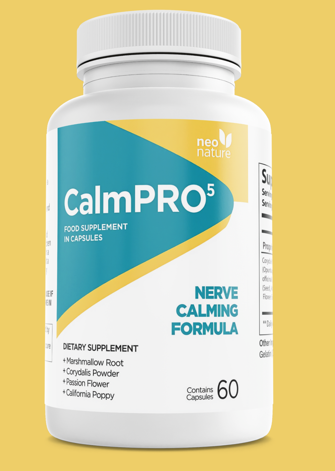 CalmPro 5 Nerve Calming Formula Support Dietary Supplement 60 Capsules — photo 1