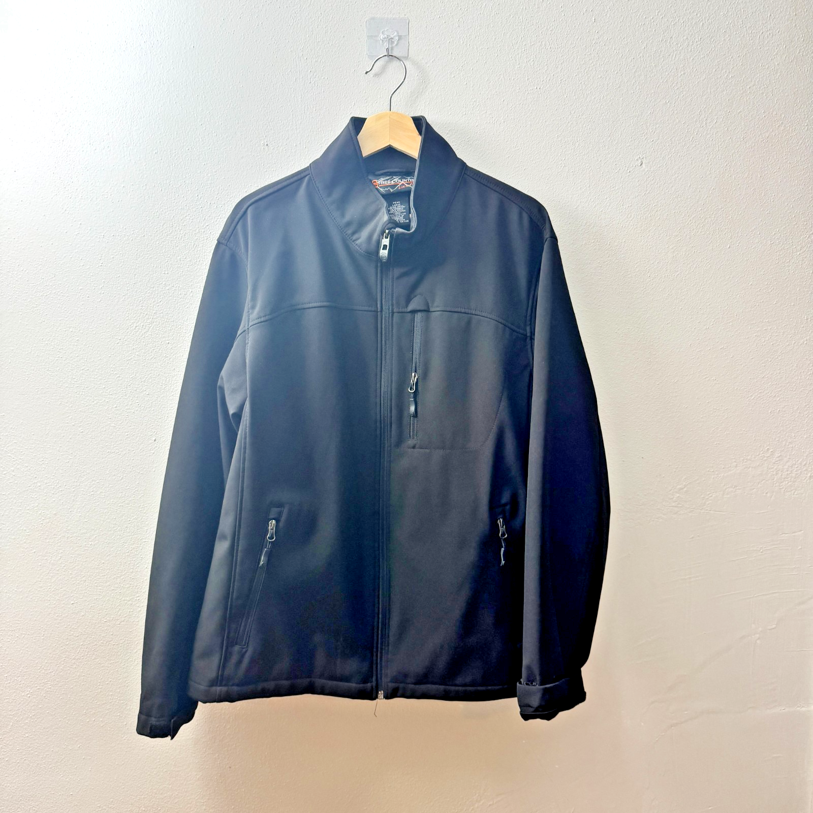 Free Country Men's Black Full Zip Fleece Insulated  Soft Shell Jacket Large — photo 1