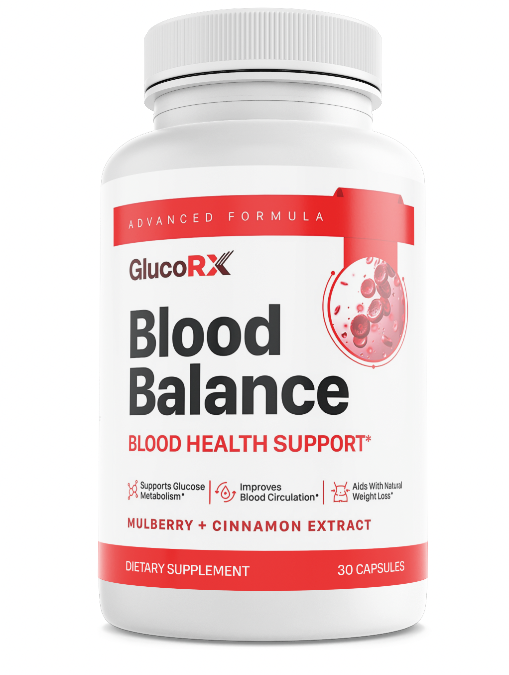 GlucoRX Blood Balance Blood Health Support Gluco RX Supplement 30 Capsules — photo 1