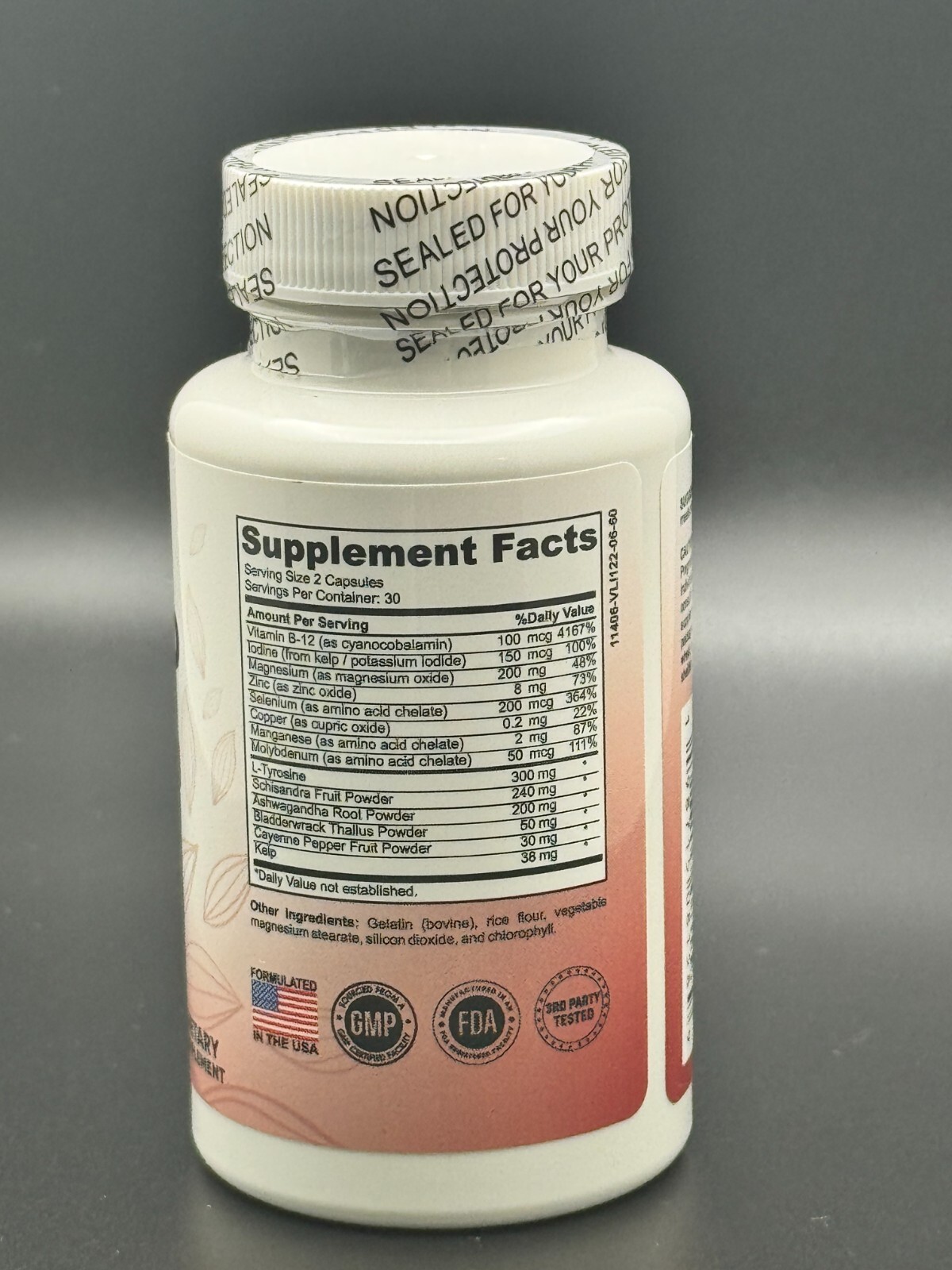 Pure Peak Advanced Thyroid Support Supplement 60 Capsules — photo 2