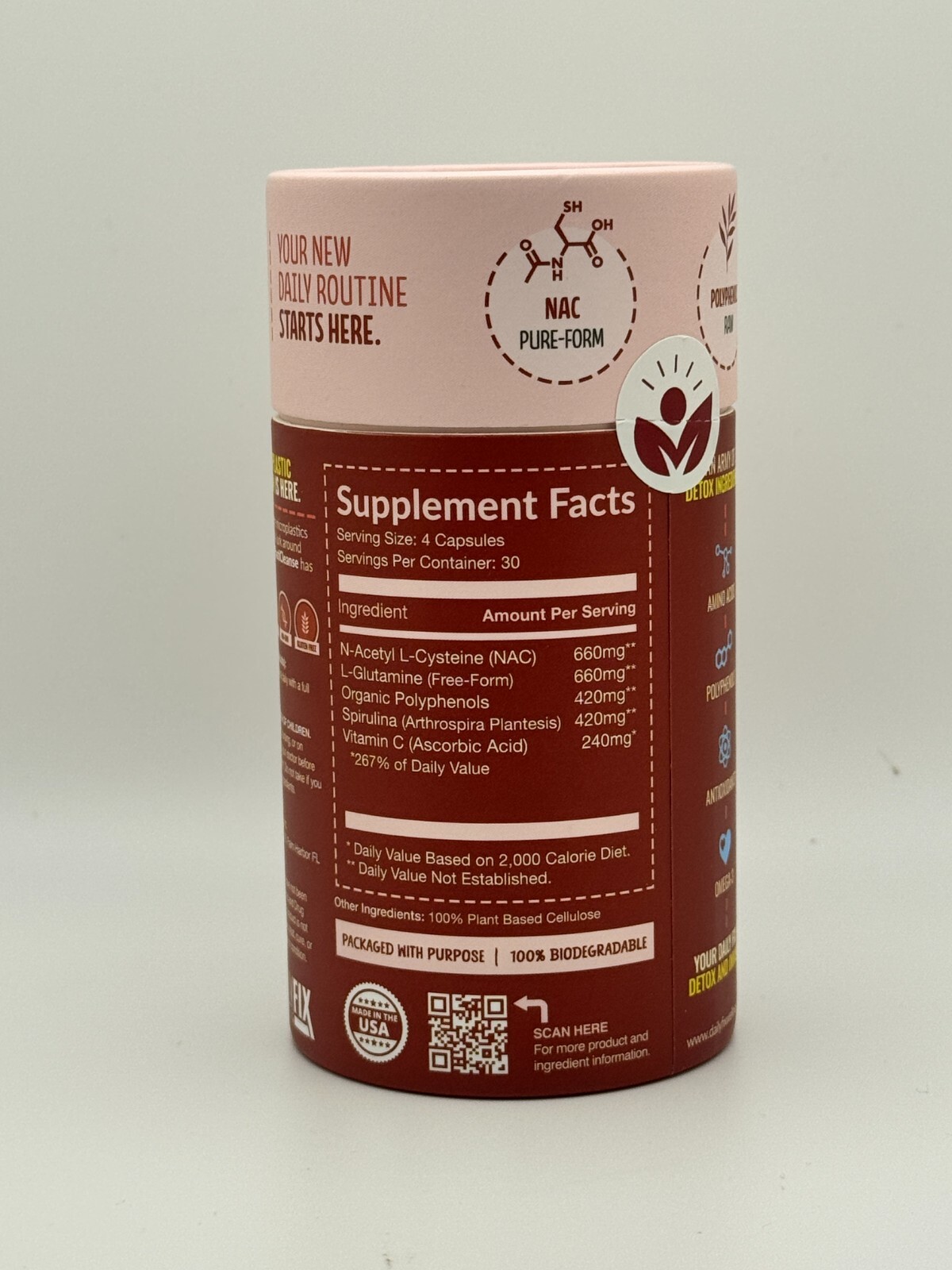 Plasticleanse Supplement 120 Capsules Amino Acids Omega-3 Antioxidants — photo 2