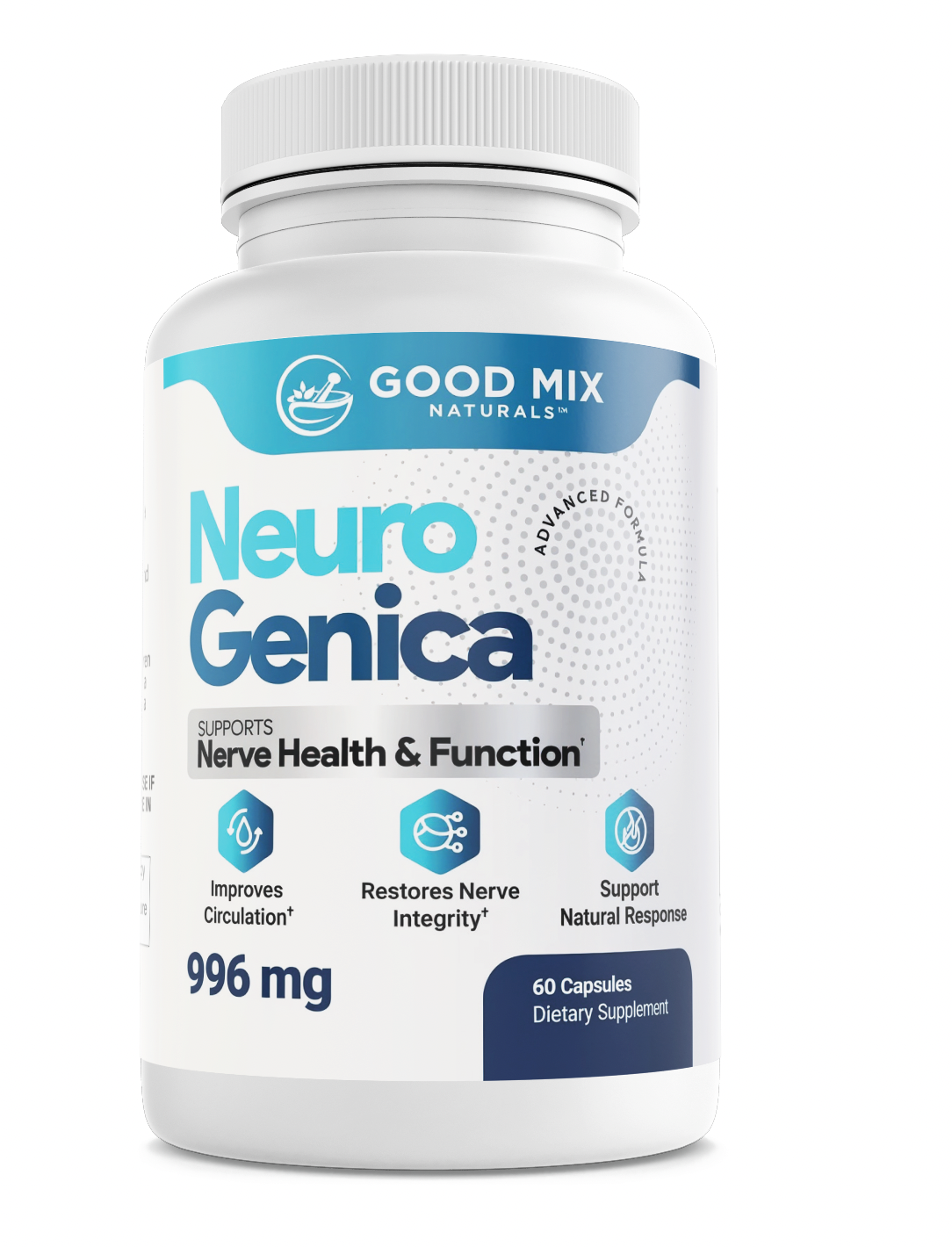 Neuro Genica Supports Nerve Health Dietary Supplement 60 Capsules — photo 1