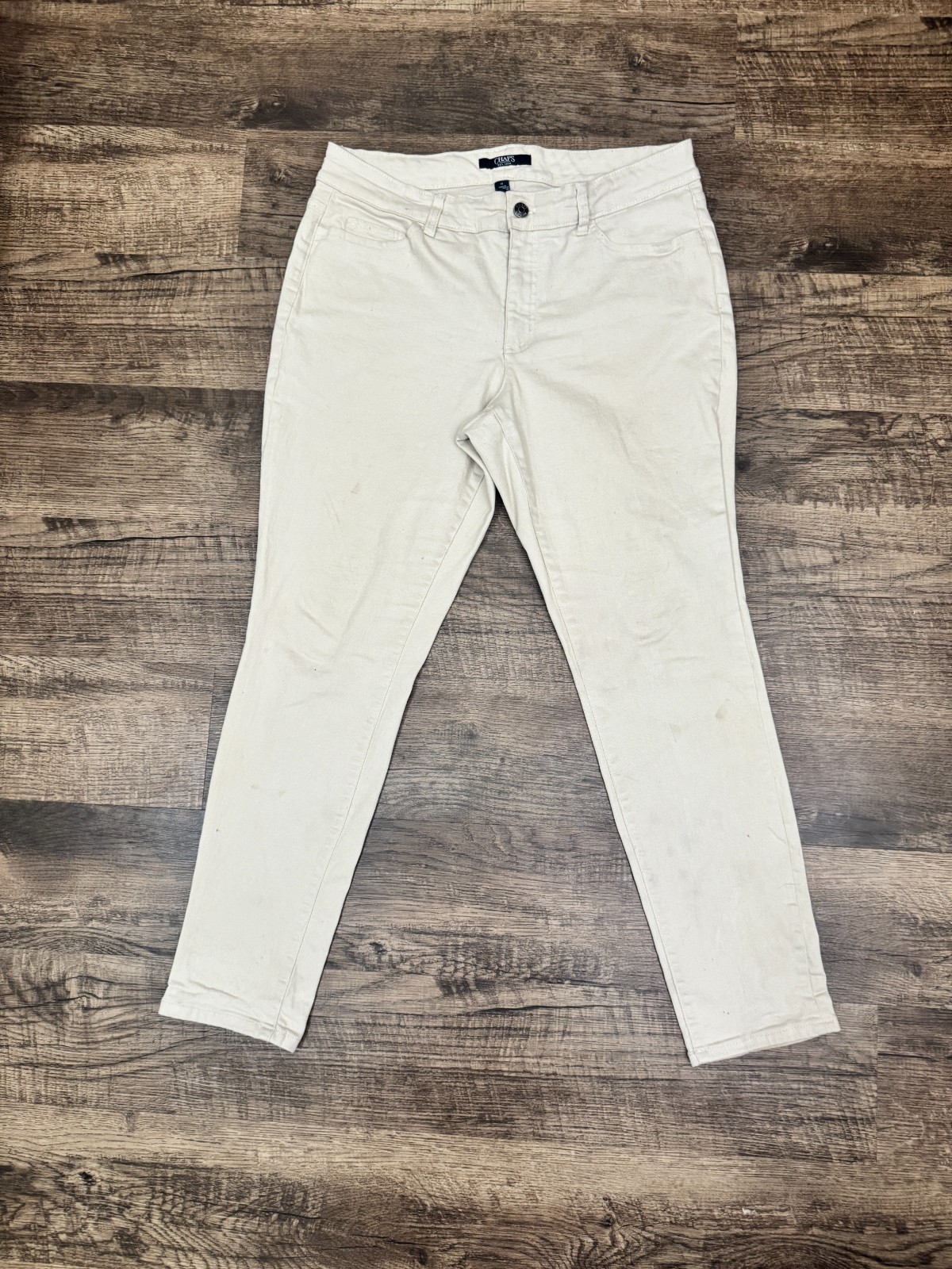 Chaps Size 12 Beige Cream Jeans Casual Western USA Women's Denim — photo 1