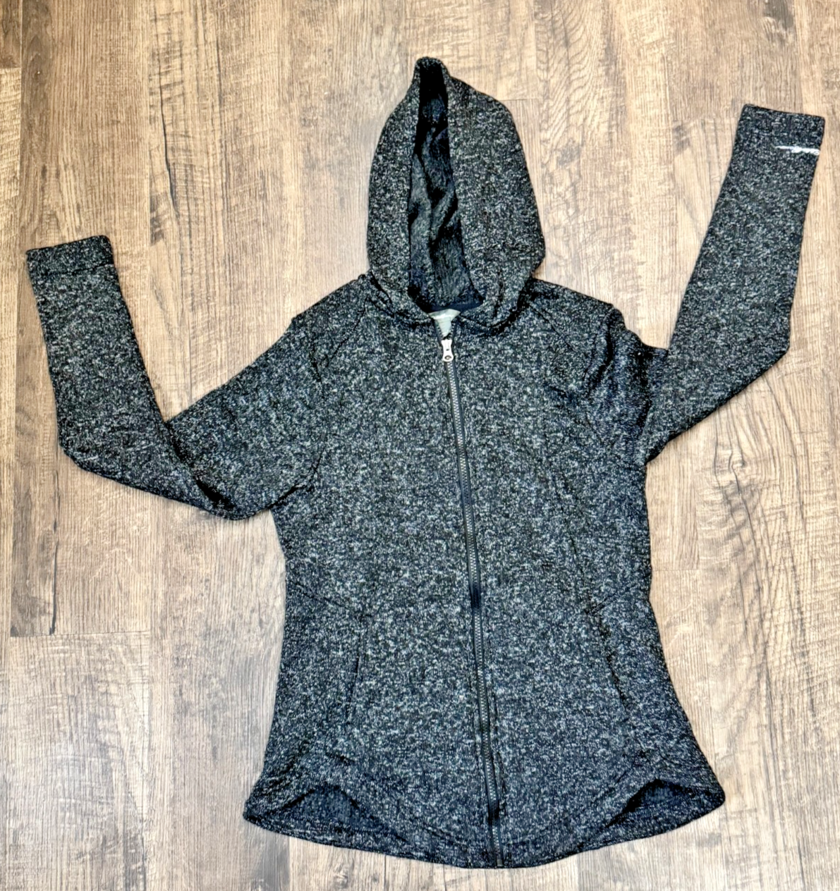 Eddie Bauer Hoodie Women's Small Full Zip Long Sleeve Dark Grey Winter Ski Cold — photo 1