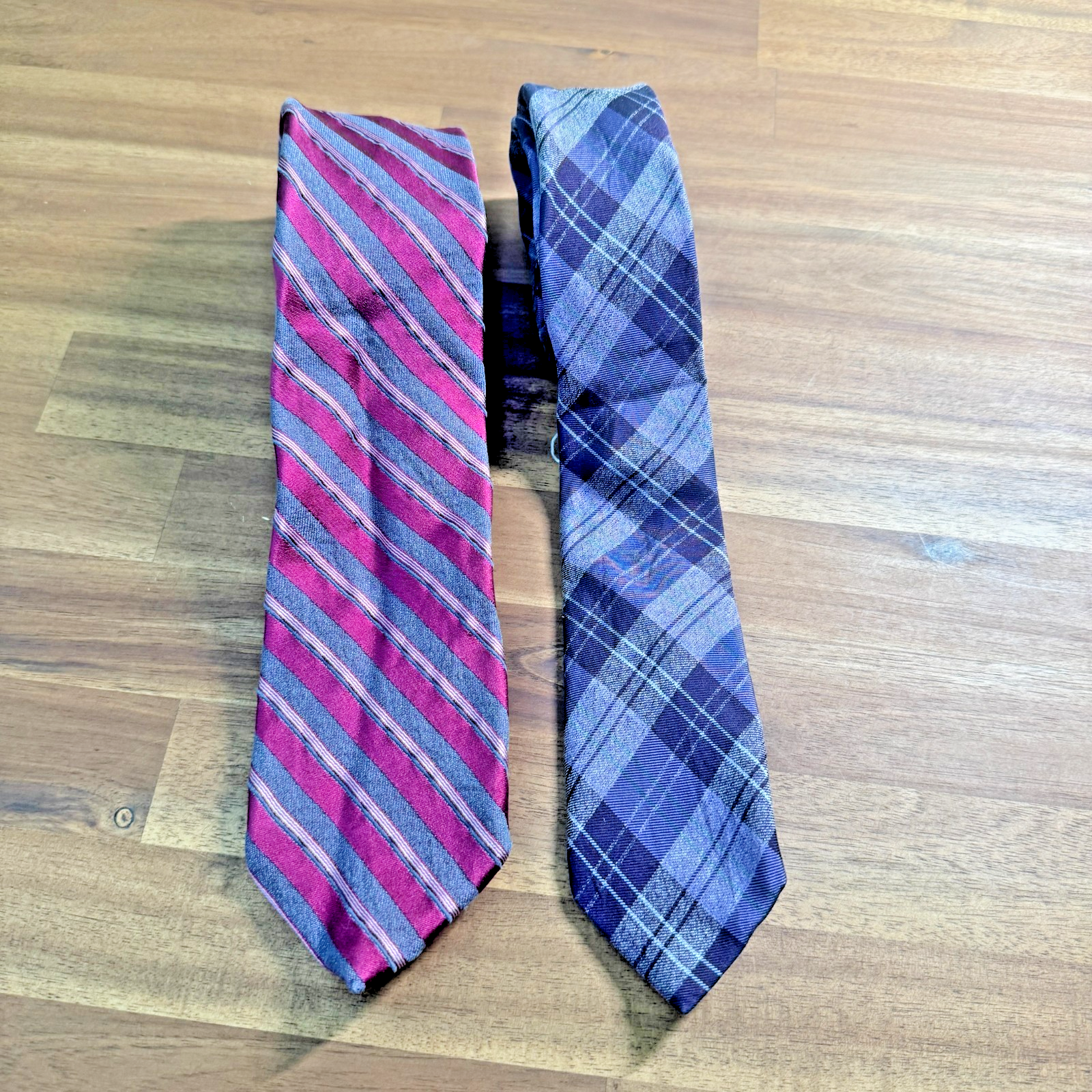 2 Pack Calvin Klein Men's Tie Purple Tones Classical Style Old Money Formal — photo 1