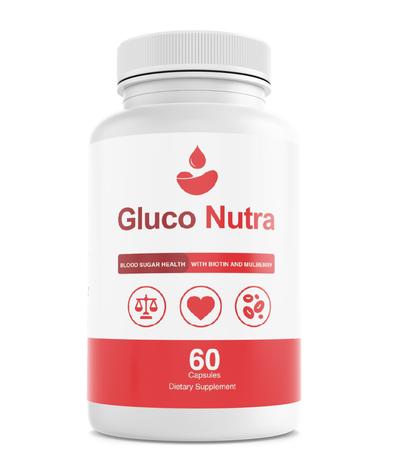 Gluco Nutra Blood Sugar Health Biotin Mulberry Dietary Supplement 60 Capsules — photo 1