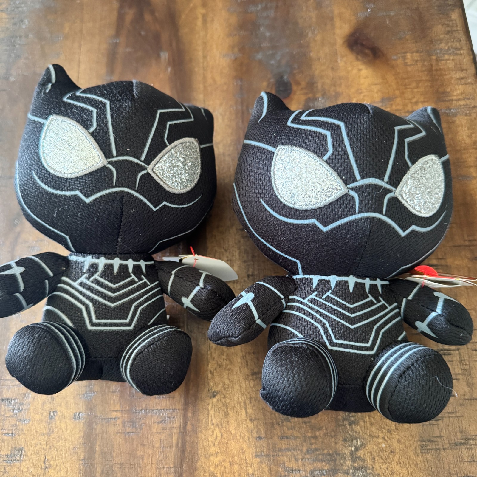 2 Pack Ty Beanie Baby BLACK PANTHER Marvel NEW Plush Stuffed Animal Toy — photo 1
